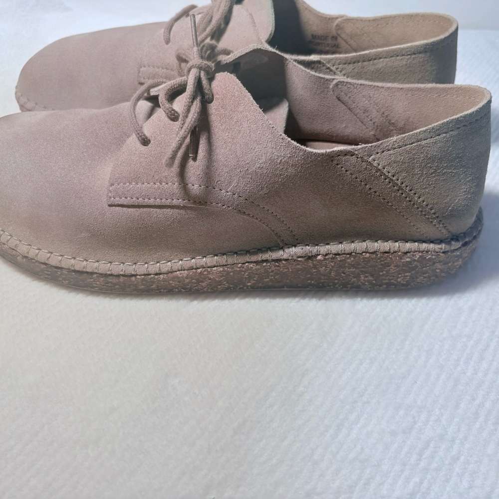 Birkenstock Beige Suede Lace-Up Shoes